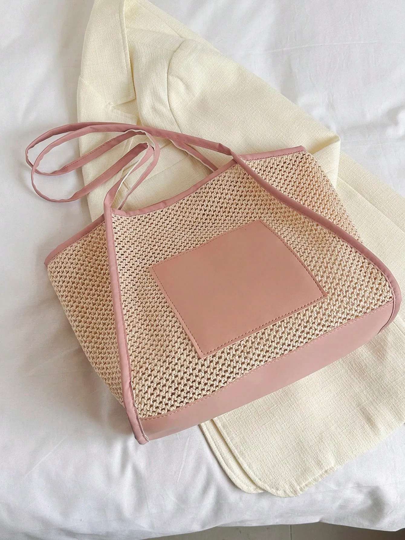 2024 New Arrival: Trendy Mesh Shoulder Beach Tote Bag for Women