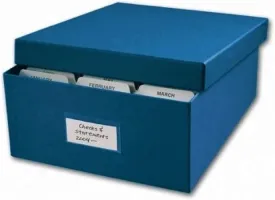 ABC Check Storage Box w/ 12 Dividers, 12" x W 9-7/8" x H 4-5/8", Blue