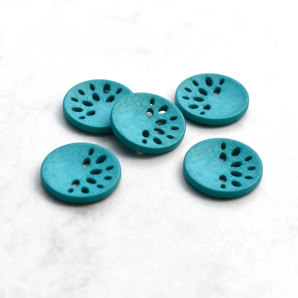 Asymmetric Cutout Round Button