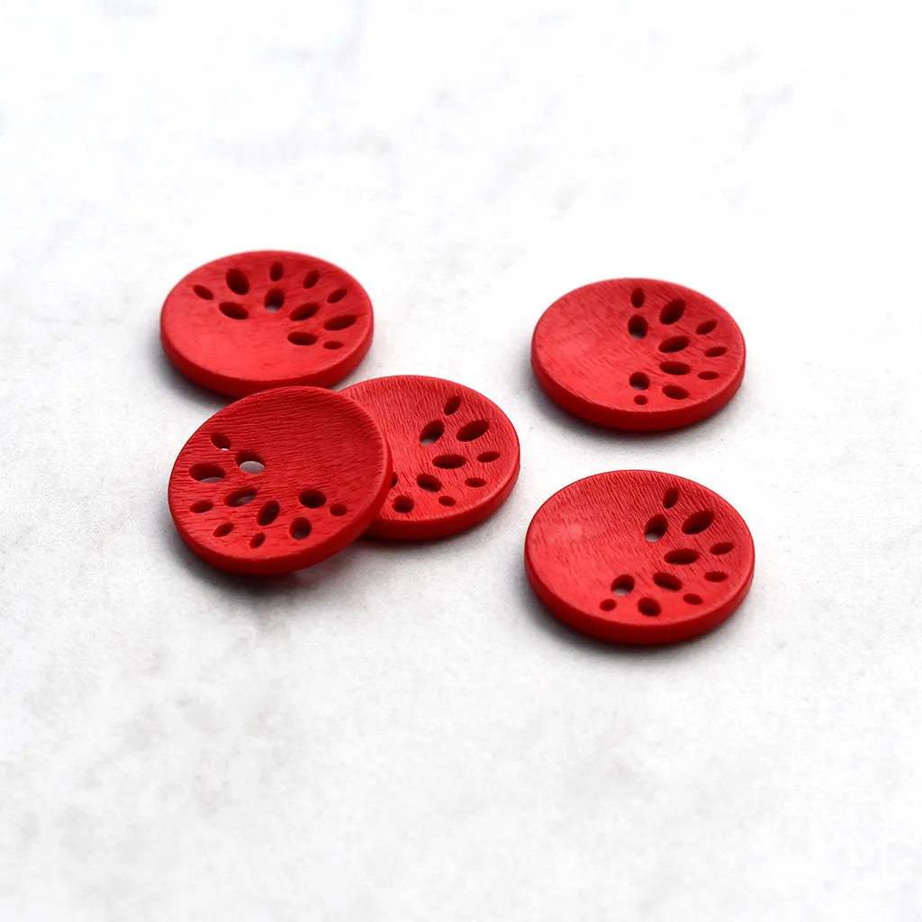Asymmetric Cutout Round Button