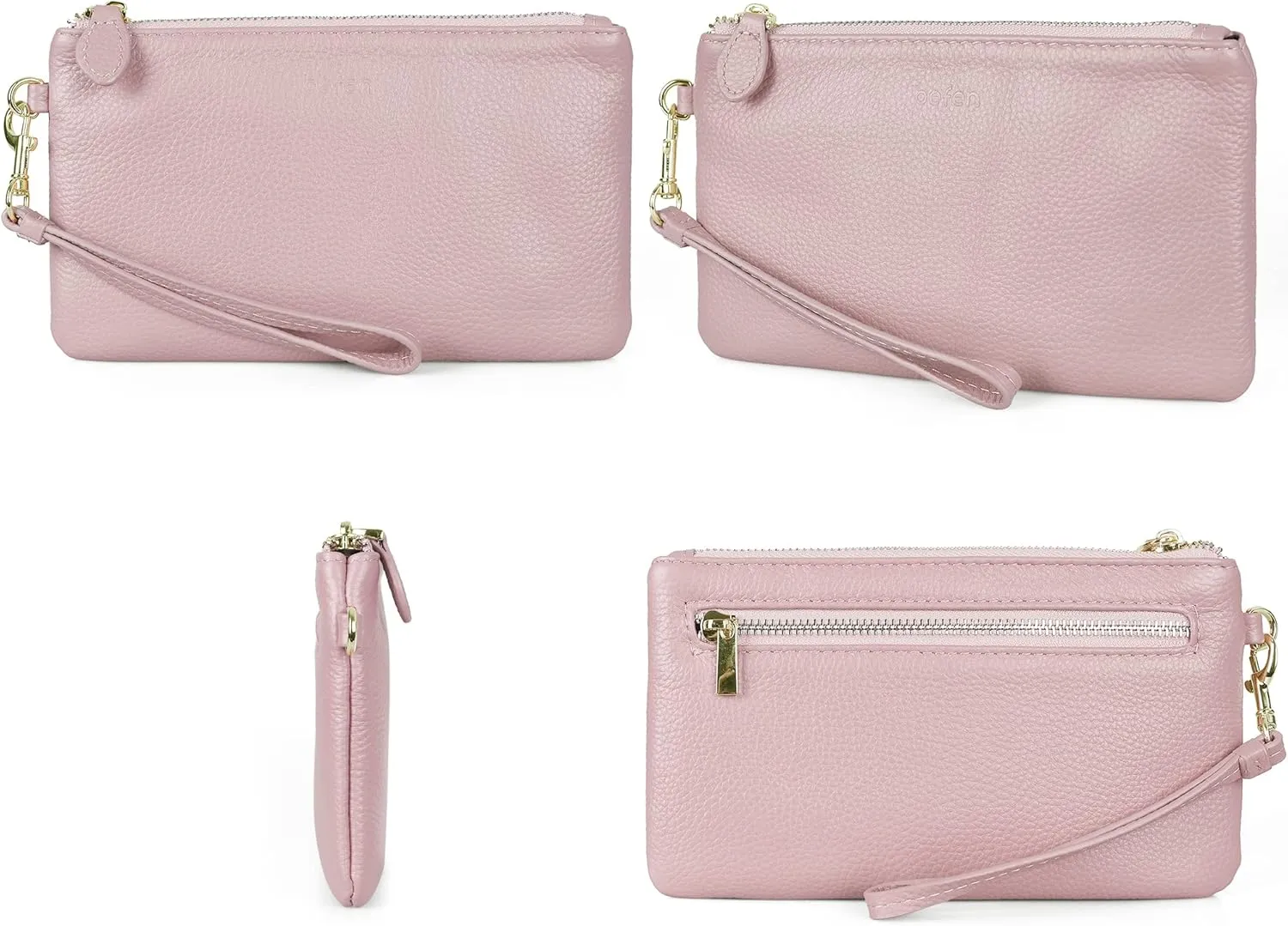 befen Genuine Leather Wristlet Clutch RFID Blocking Bag Cell Phone Wallet Purse Wristlet Wallet Purses and Handbags for Women