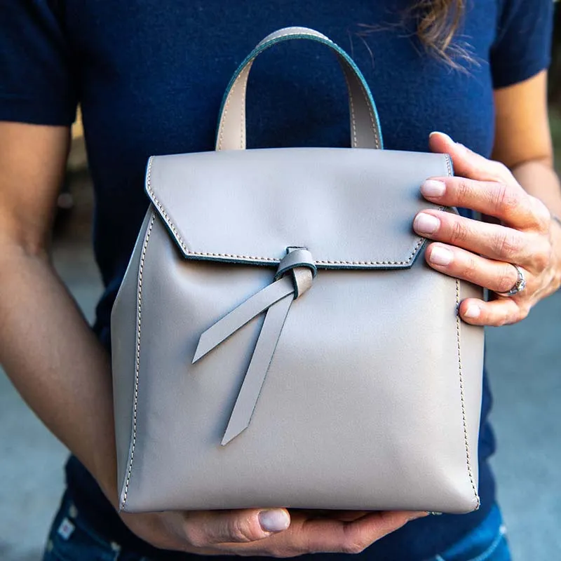 Bellagio Mini Leather Backpack - Fango