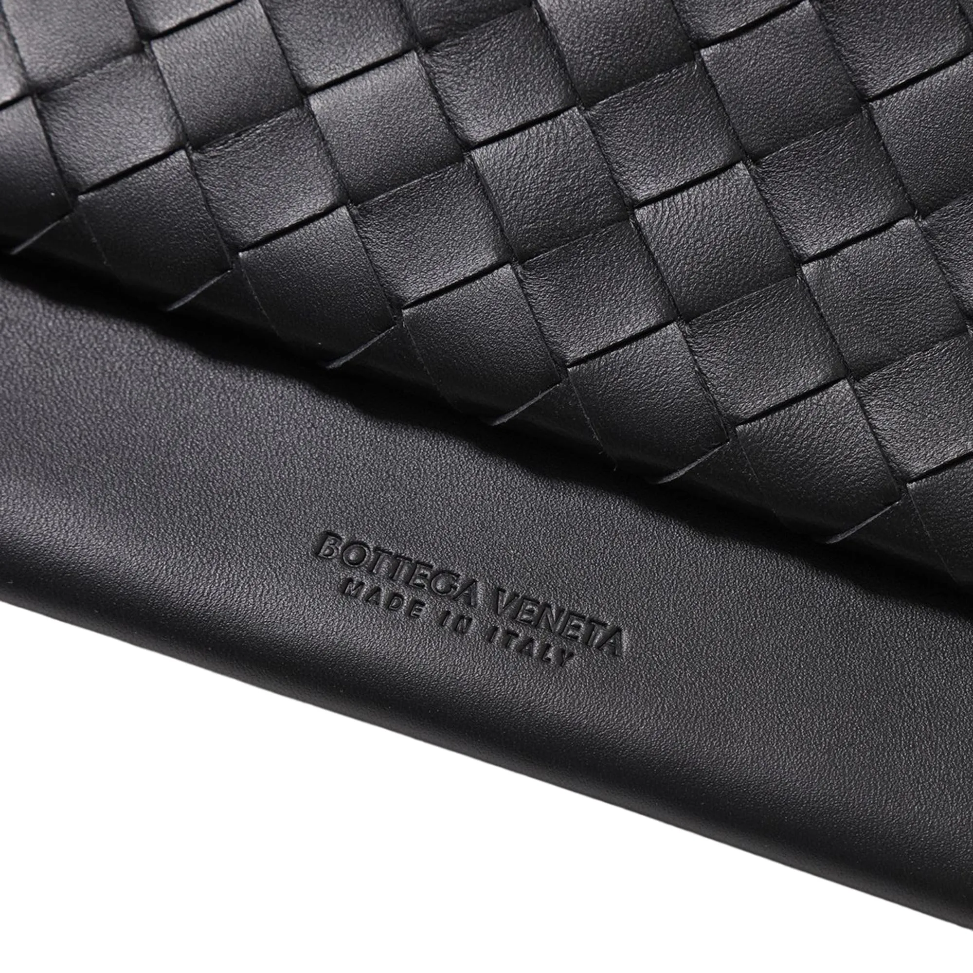 Bottega Veneta 2-Compartment Woven Leather Clutch