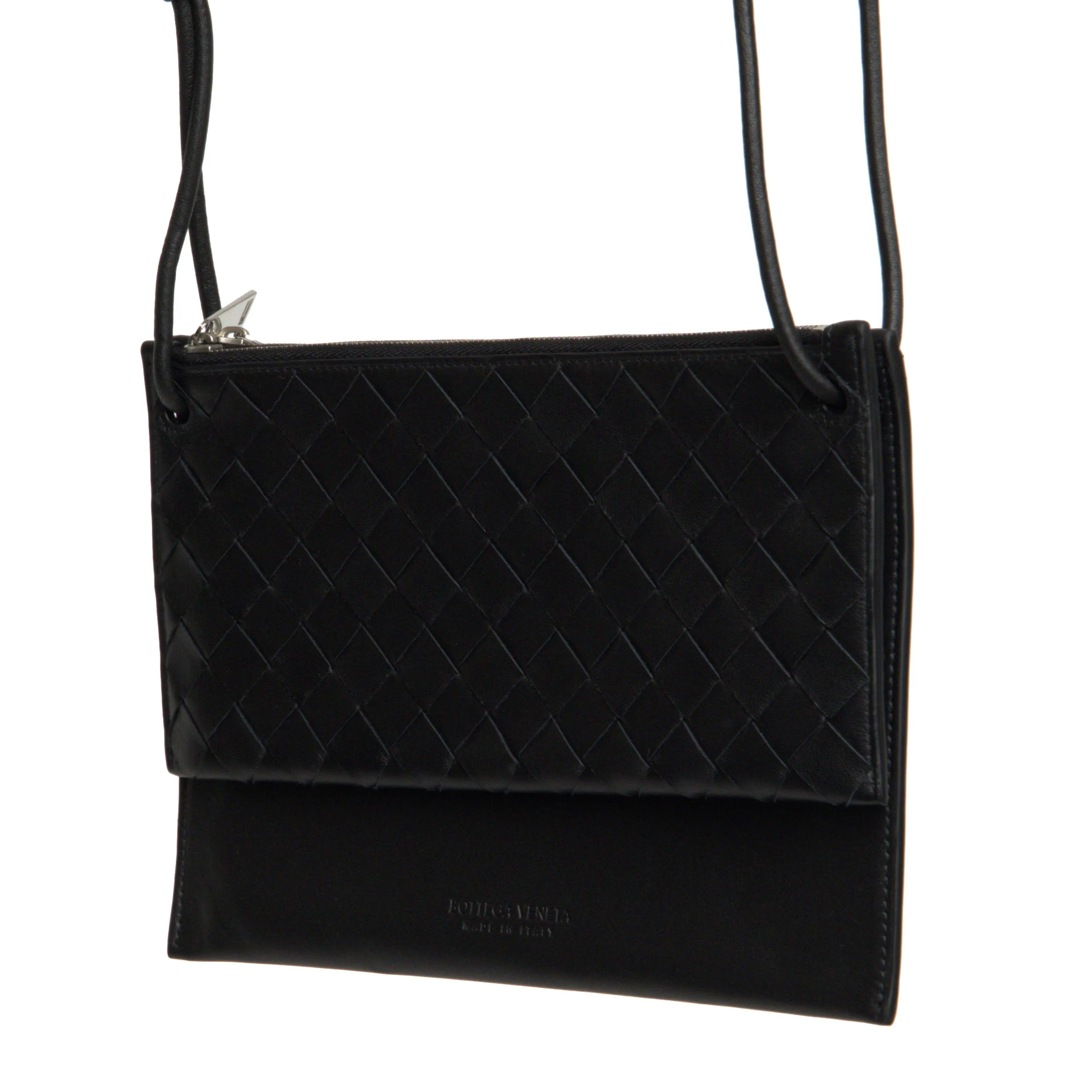 Bottega Veneta 2-Compartment Woven Leather Clutch