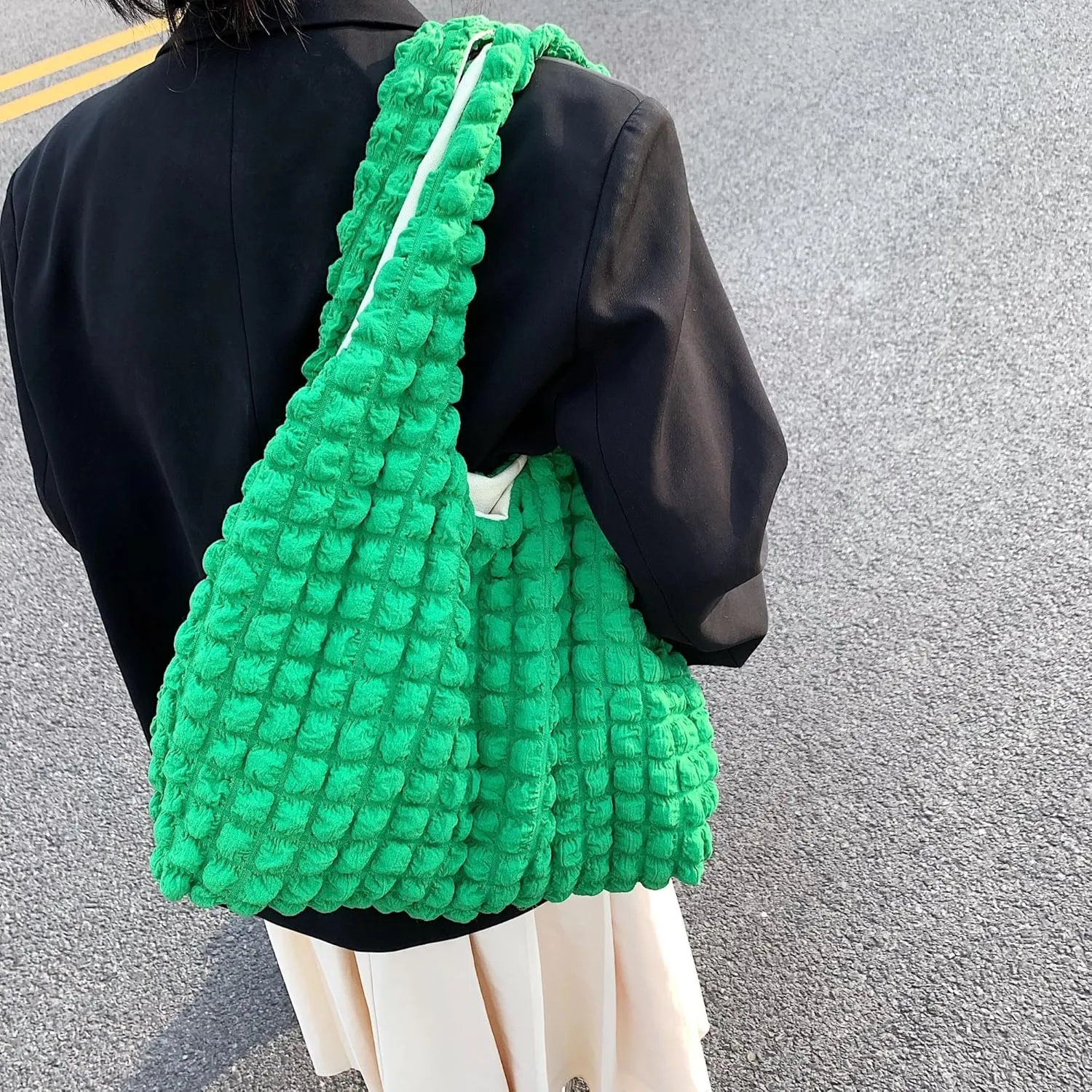 Bubble Large Shoulder Bags for Women Puff Tote Handbag and Purse Cloud Casual Shopping Travel Bag Lightweight