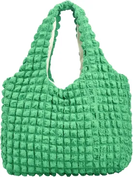 Bubble Large Shoulder Bags for Women Puff Tote Handbag and Purse Cloud Casual Shopping Travel Bag Lightweight