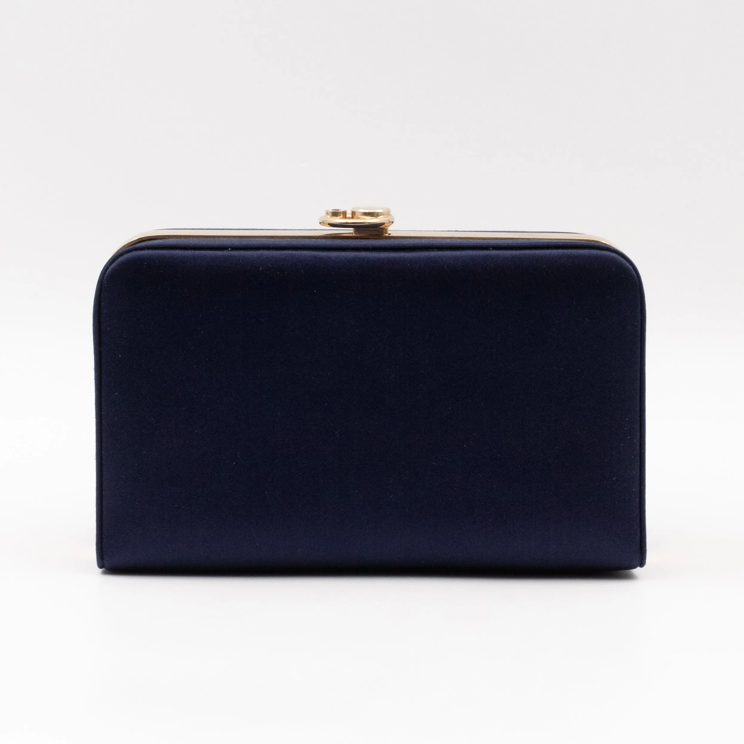 Charming Dragonfly Clutch Blue Satin