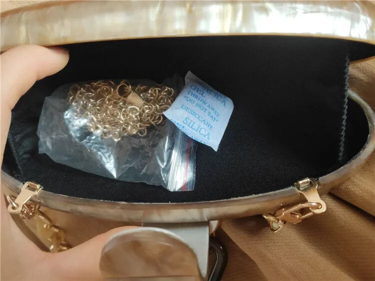 Classic Acrylic Marble Box Pincushion Clutch