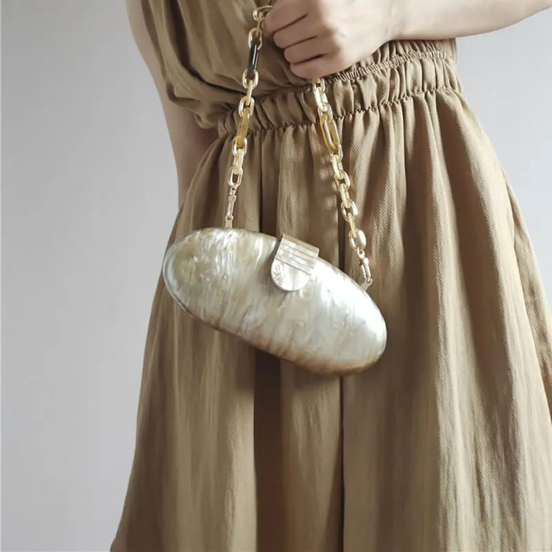Classic Acrylic Marble Box Pincushion Clutch