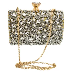 CLUTCH 2 GOLD LARGE STRASS