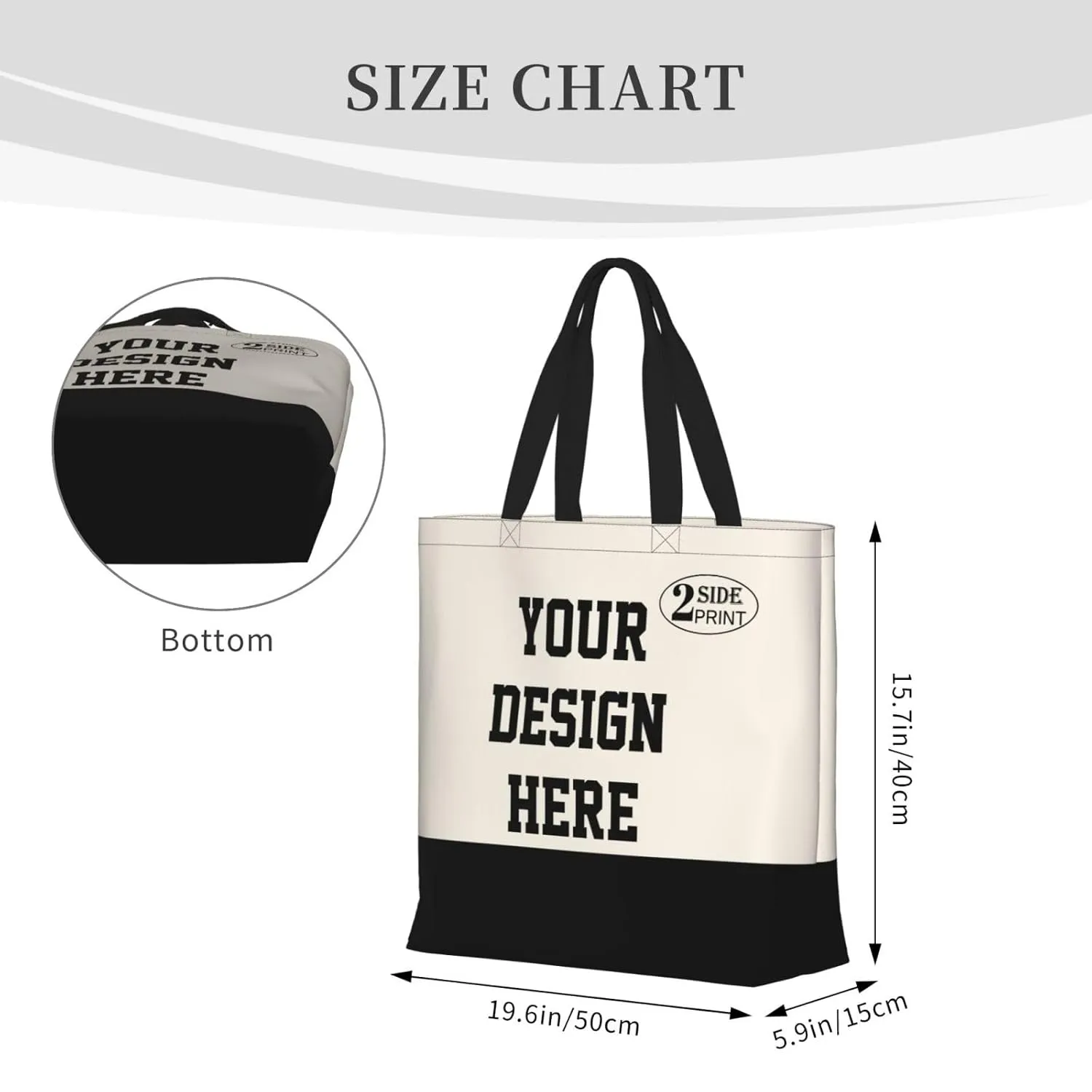 Custom Tote Bags for Women with Team Logo Text Picture,Personalized Tote Bag Gifts for Friend Mom Teacher Sister,Customized Reusable Shopping Handmade Totes Beach Bag for Business Work