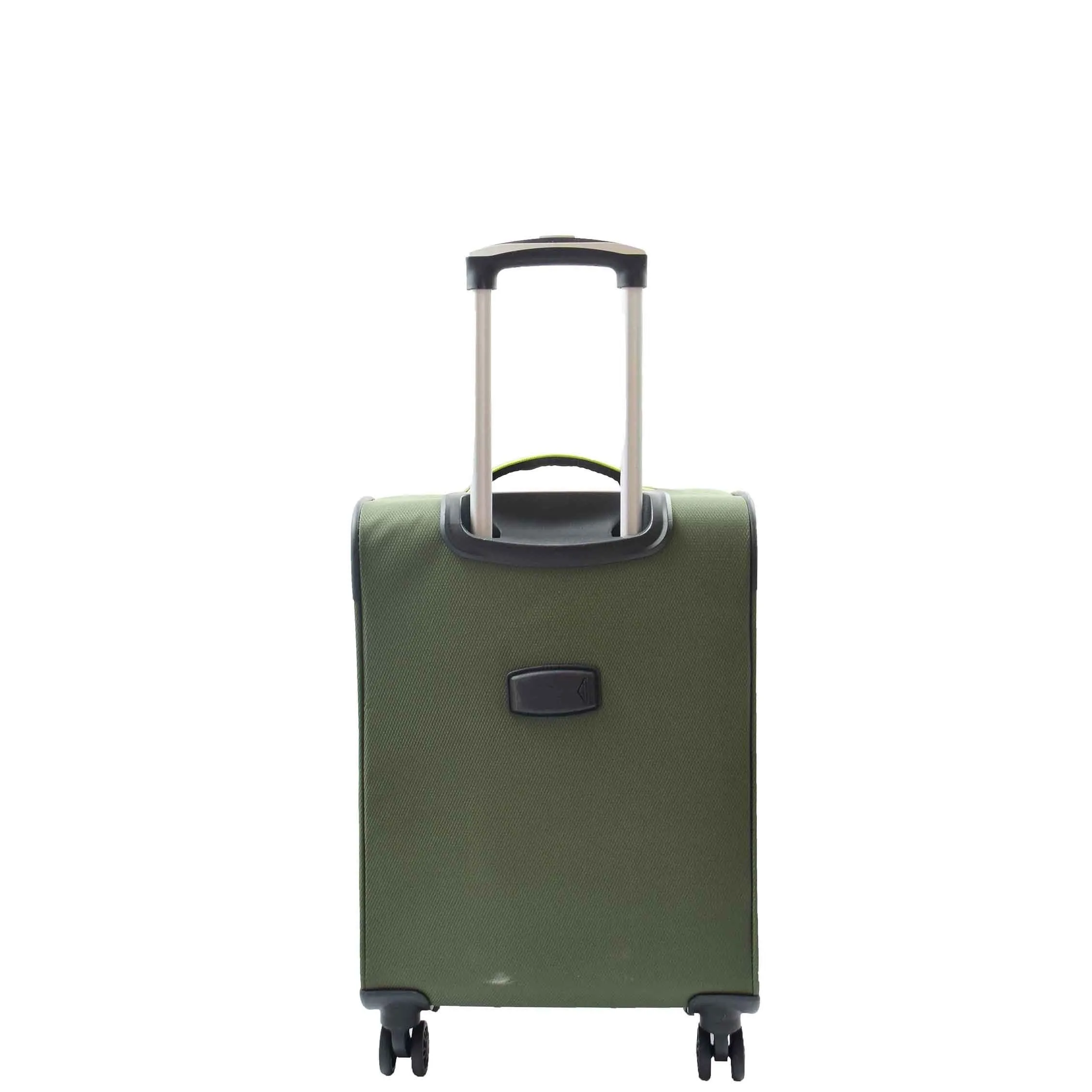 DR521 Lightweight 4 Wheel Soft Hand Luggage Cabin Size Suitcase Green