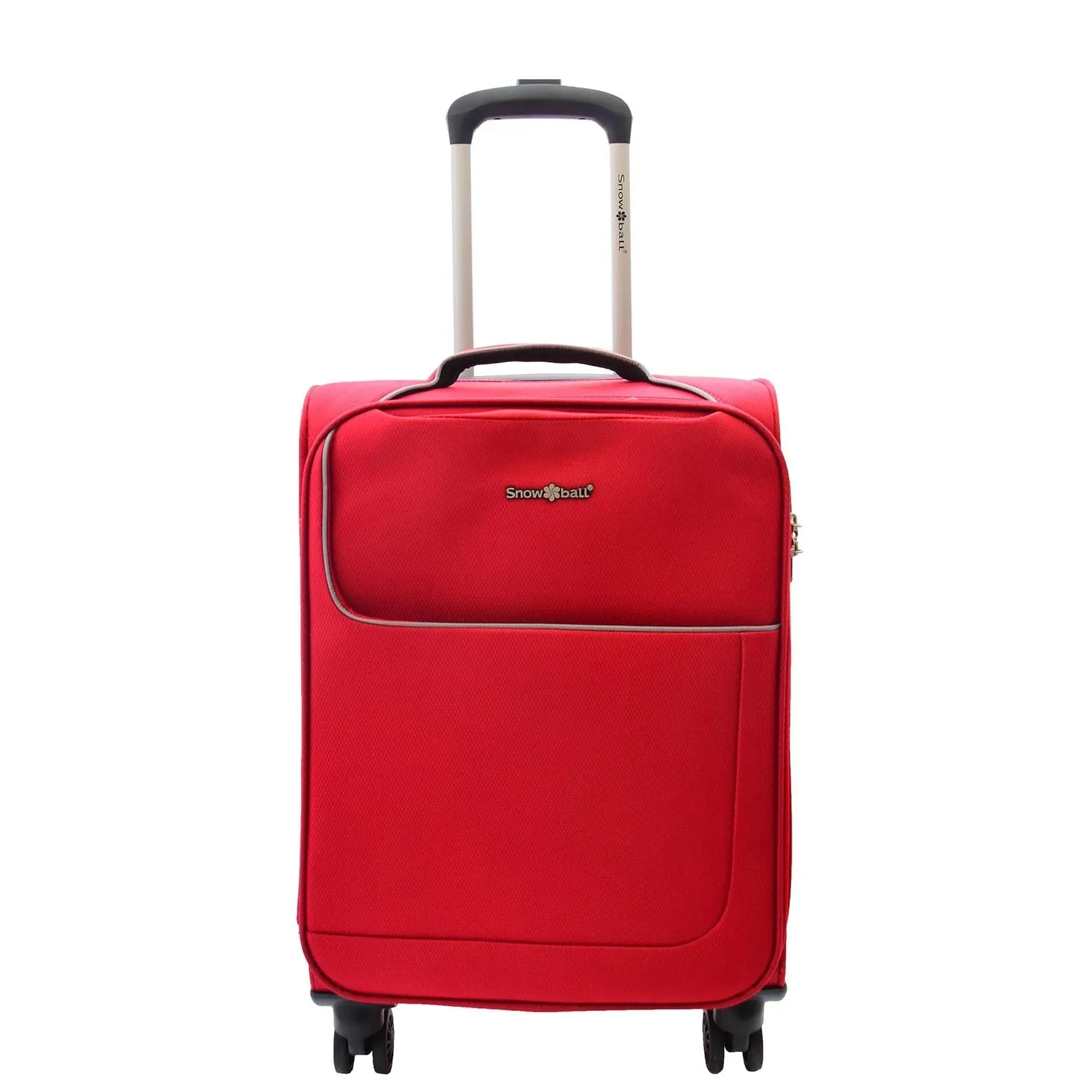 DR521 Lightweight 4 Wheel Soft Hand Luggage Cabin Size Suitcase Red