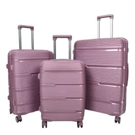 DR690 Four Wheel Expandable Suitcase Hard Shell Luggage Purple