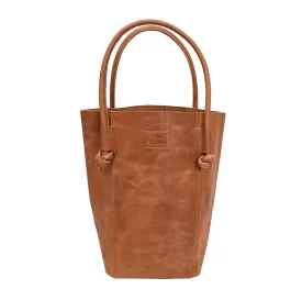 Elsie Leather Tote - Tan Brown