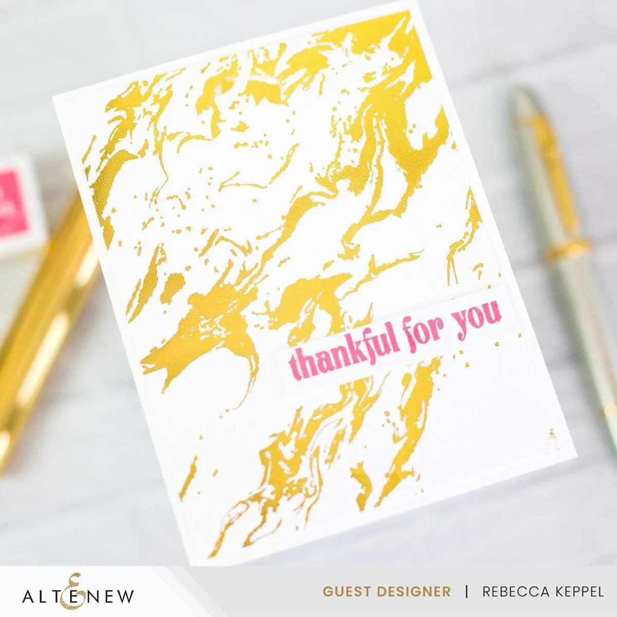 Essential Textures: Gilded Marble Press Plate/Foil Plate