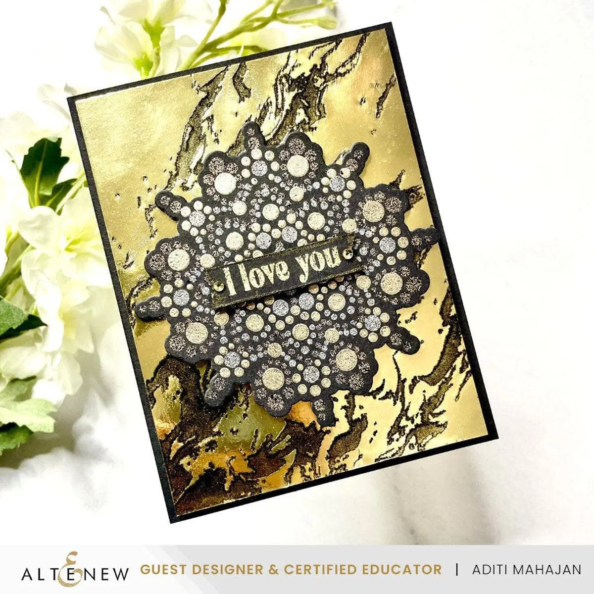 Essential Textures: Gilded Marble Press Plate/Foil Plate