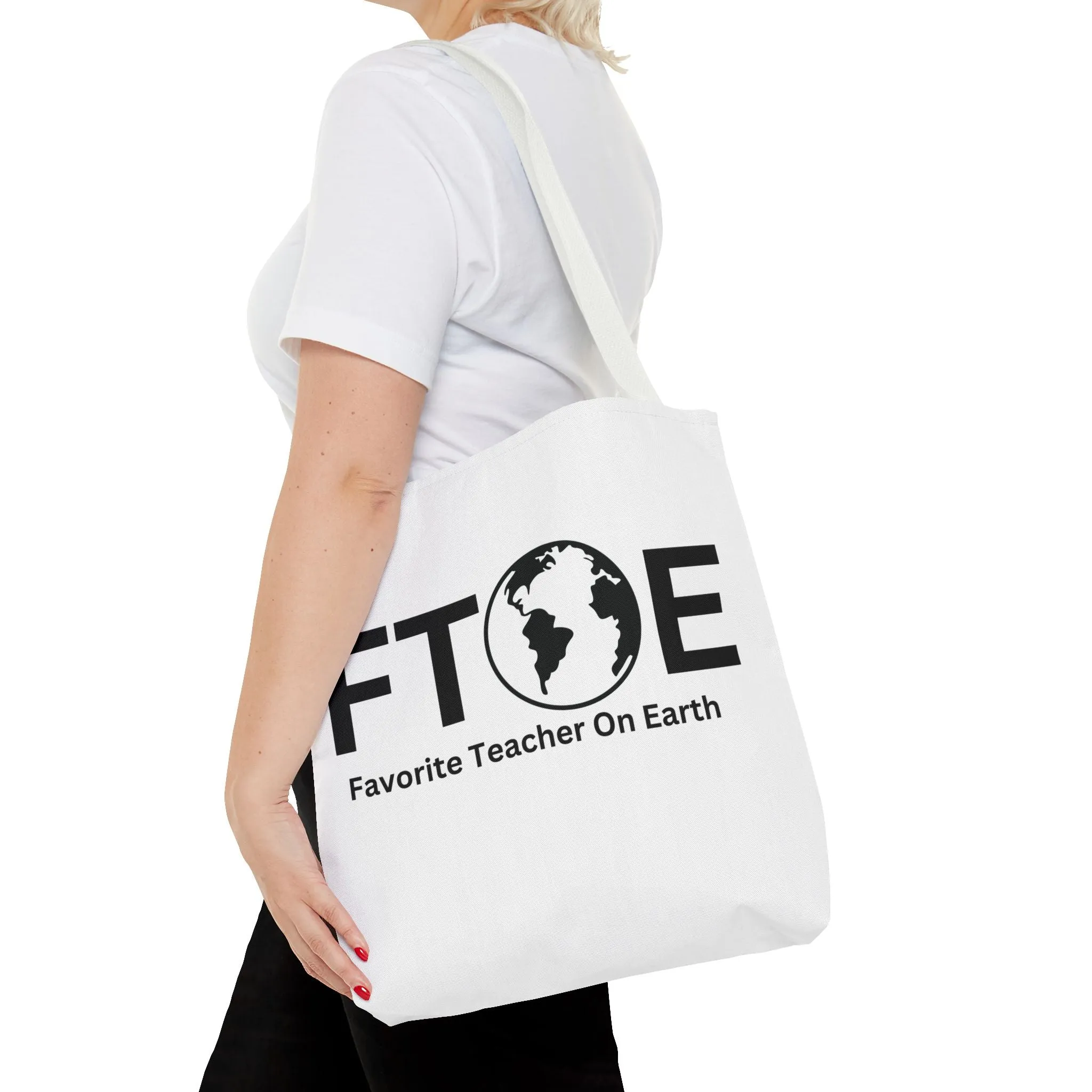 Favorite Teacher On Earth (FTOE) Tote Bag - Custom Printed Stylish and Functional Tote