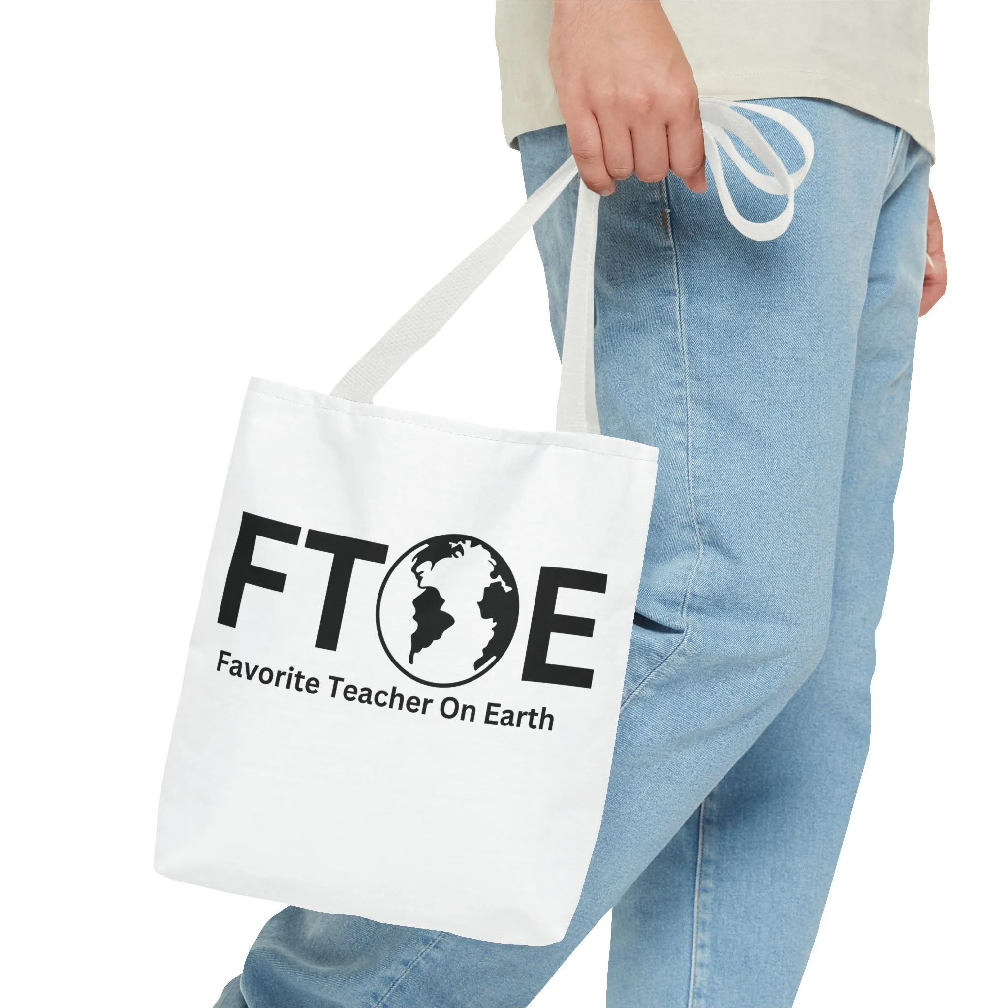 Favorite Teacher On Earth (FTOE) Tote Bag - Custom Printed Stylish and Functional Tote