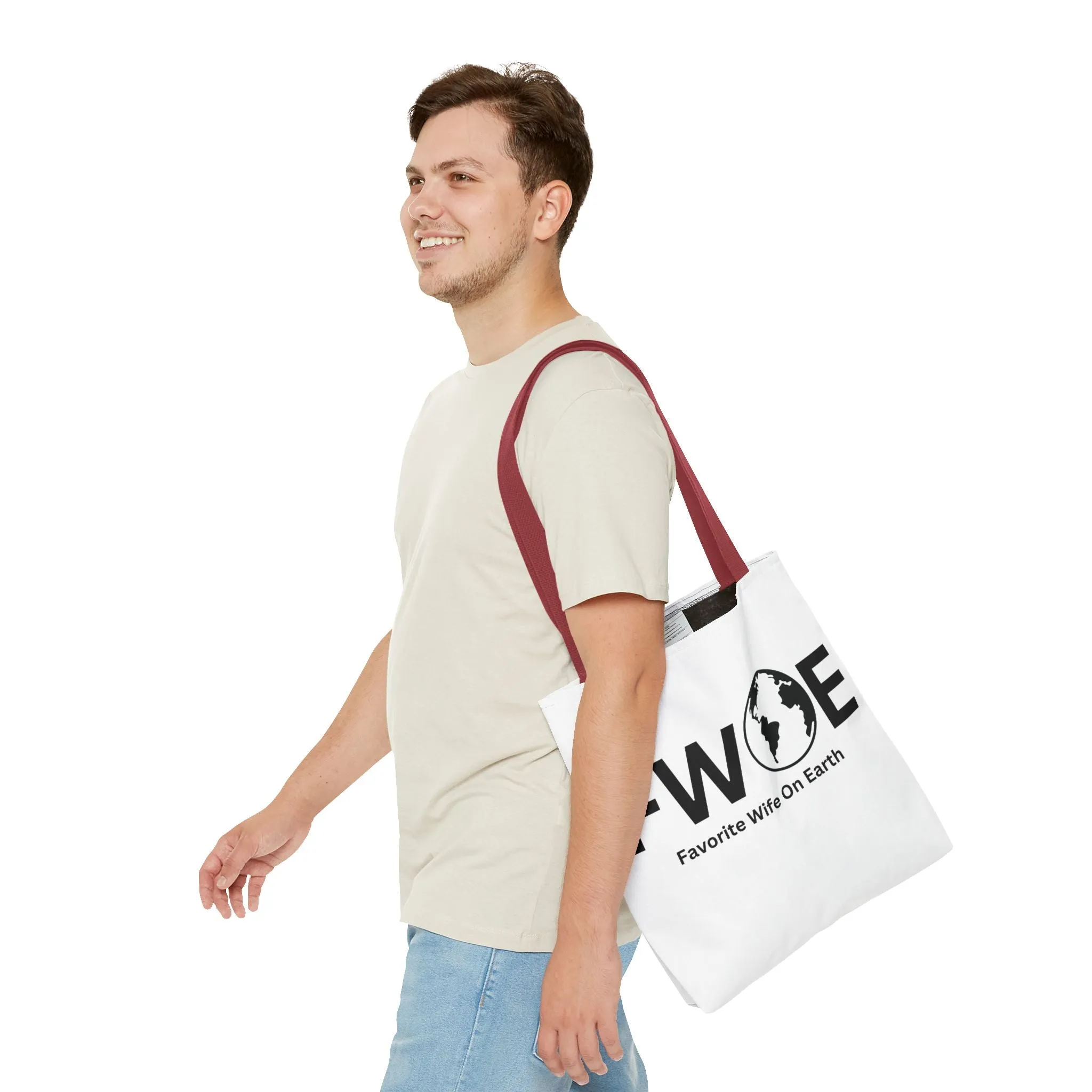 Favorite Wife On Earth (FWOE) Tote Bag - Custom Printed Stylish and Functional Tote