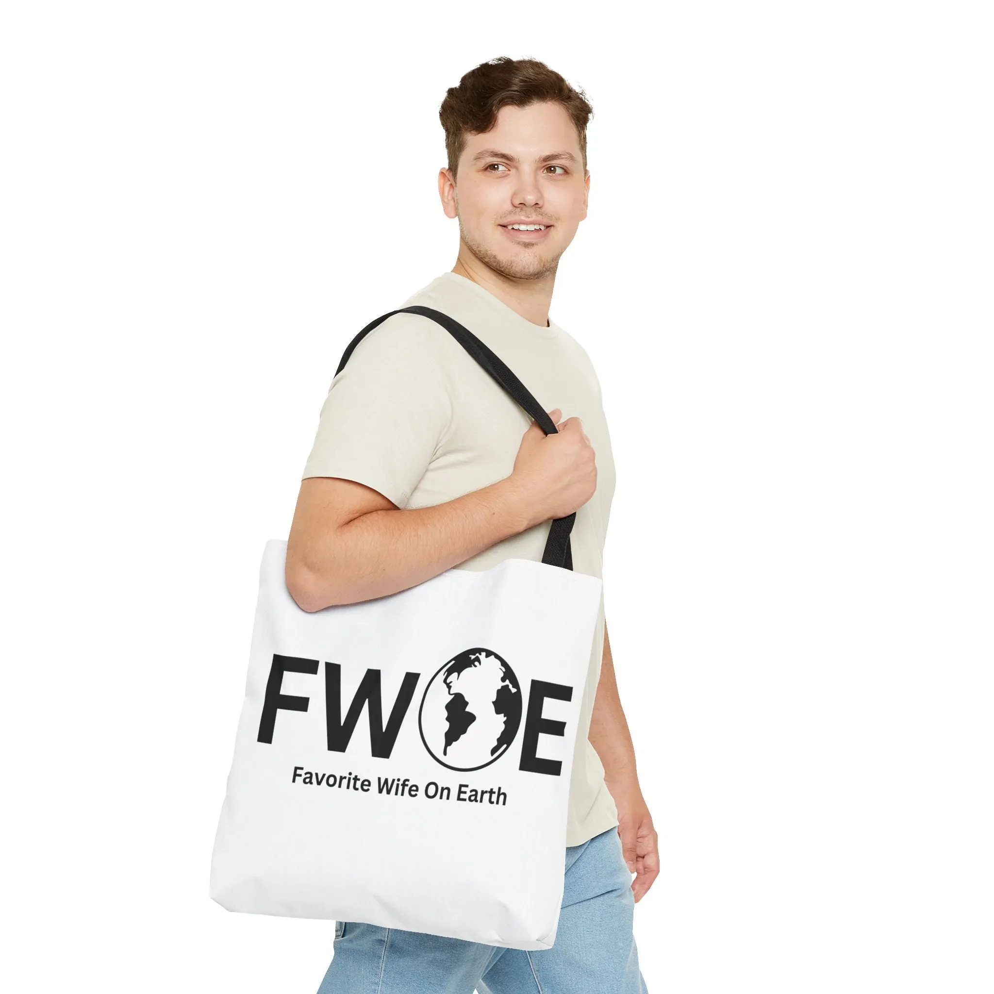 Favorite Wife On Earth (FWOE) Tote Bag - Custom Printed Stylish and Functional Tote