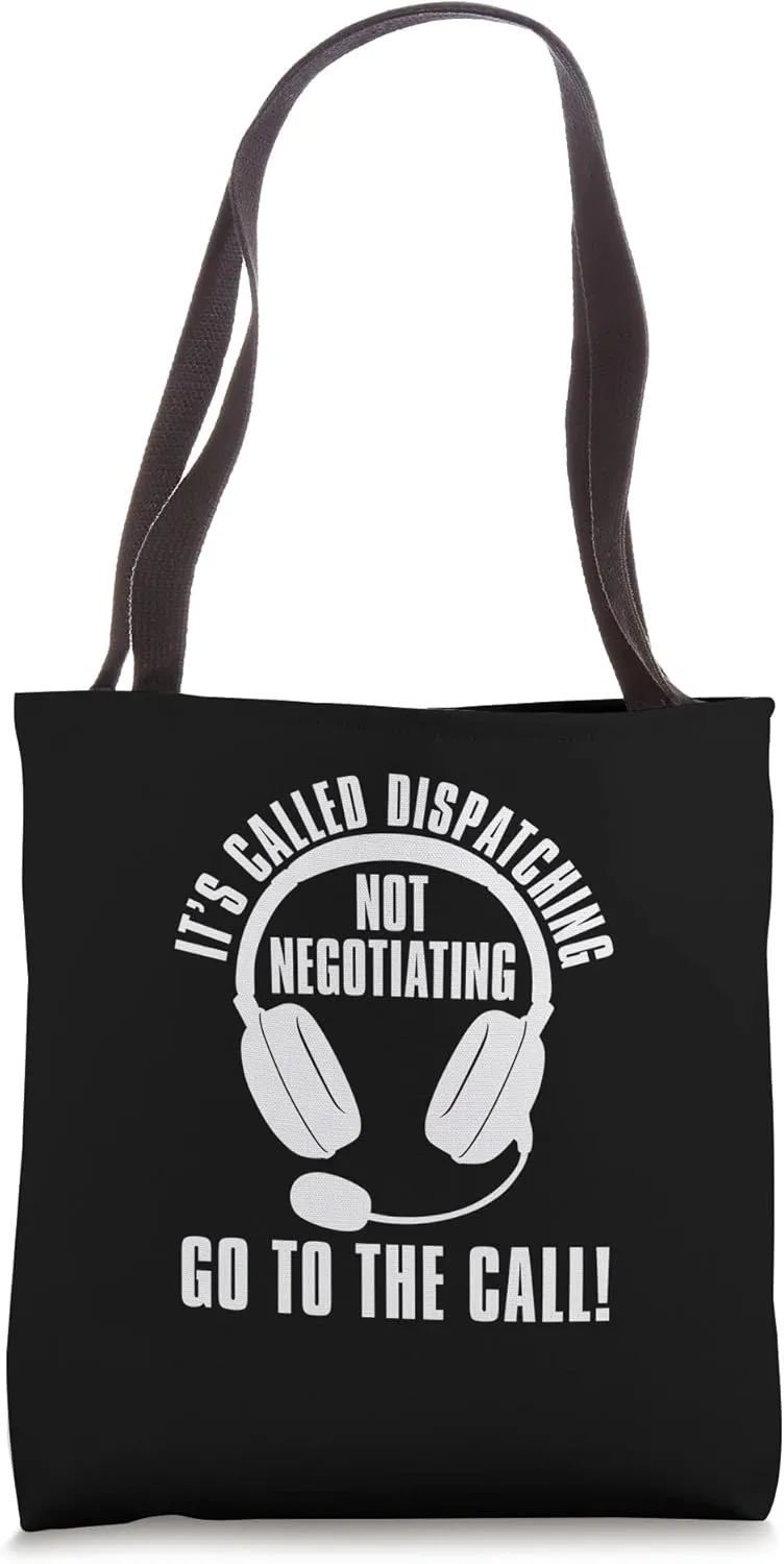 Funny Emergency Gold Police - Thin Yellow Line Dispatcher Tote Bag