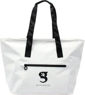 geckobrands Waterproof Escape Beach Tote  Spacious Travel Beach Bag with Hidden Pocket and Long Handles for Easy Carrying