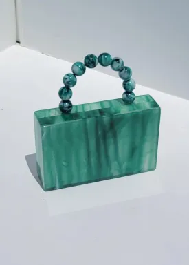 Gia Acrylic Clutch - Green