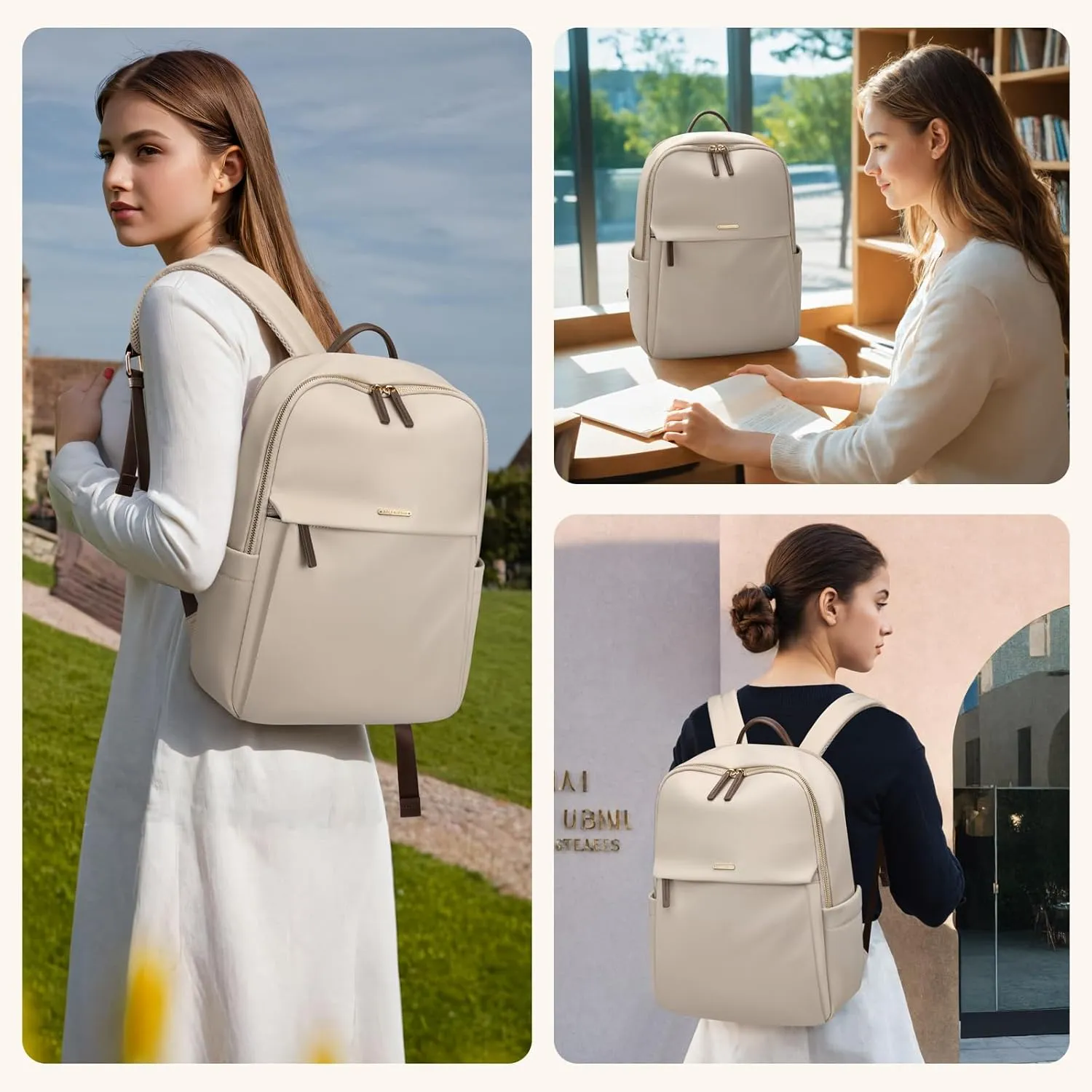 GOLF SUPAGS Women Laptop Backpack with Separate Laptop Compartment Fits 14 Inch Notebook Casual Daypack for Work Travel College Backpack Book Bags