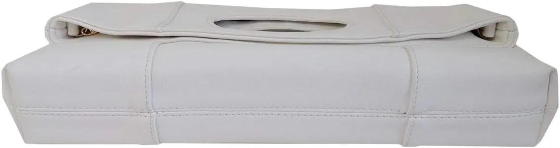 JNB Synthetic Leather Fold Over Clutch