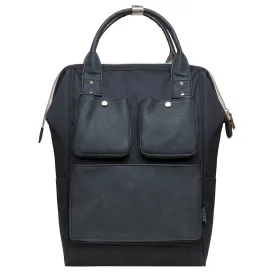 KAUKKO Diaper Bag Backpack with Pacifier Holder and Stroller straps - for Mom and Dad, Waterproof, one size, KT03 ( Santorini Black ）