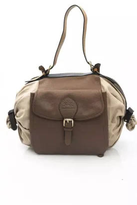 La Martina Beige Calf Leather Women Backpack