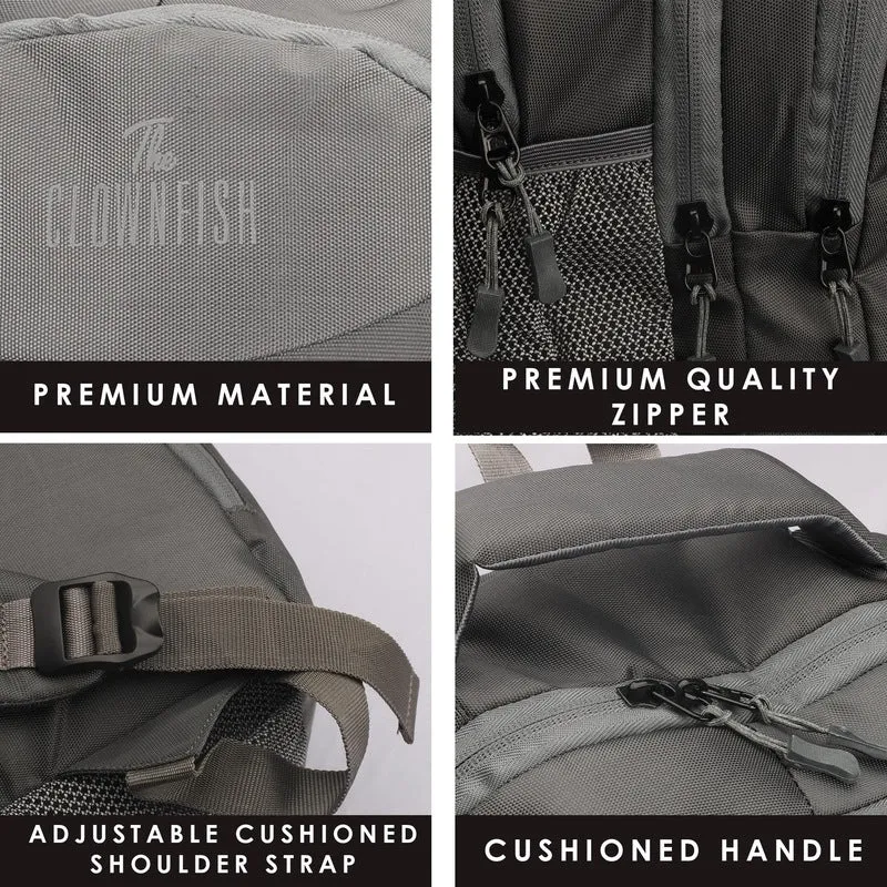 Laptop Backpack with Padded Sleeve, Water-Resistant Cover | 15.6 inch | 23 Liters | Grey