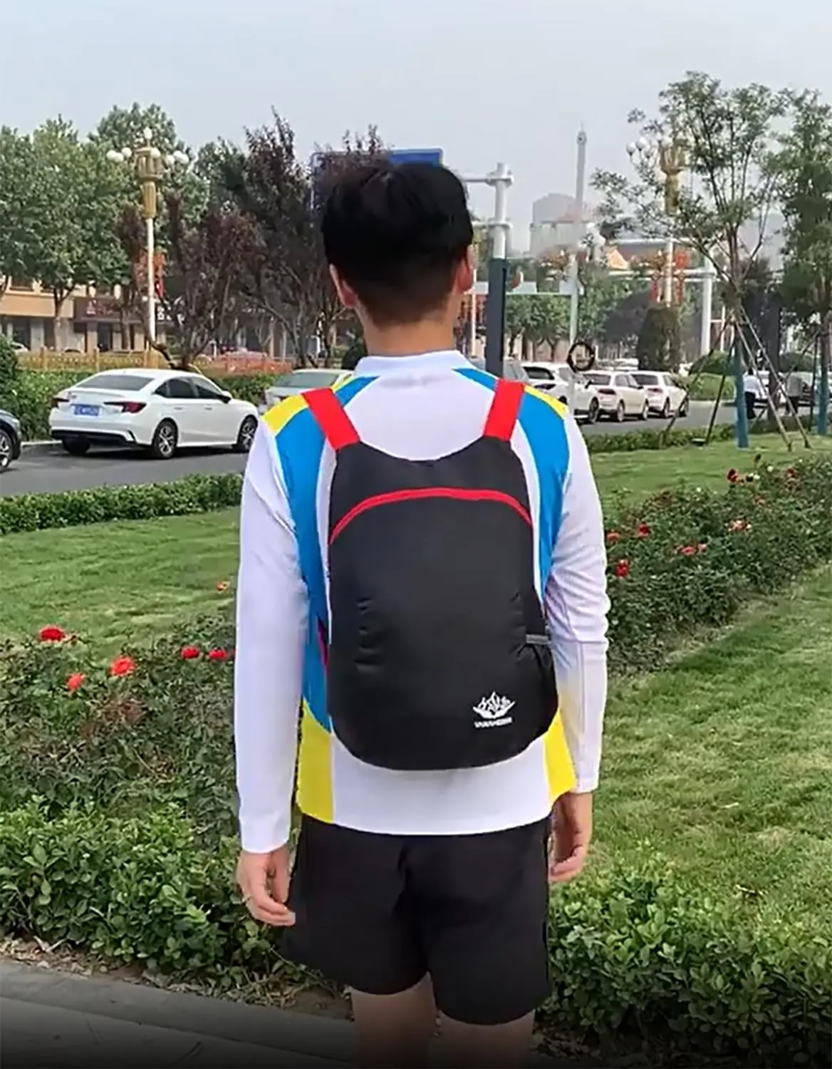 Lightweight Foldable Waterproof Backpack For Men Women Outdoor Sports Travel Leisure Bag Hiking Small Daypack 20L (Black)