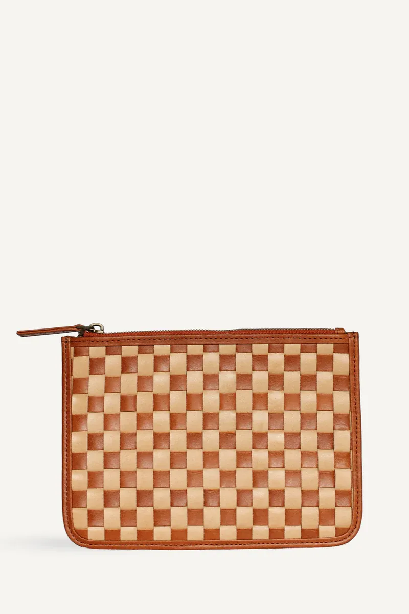 Mara Zip - Caramel x Sienna Check