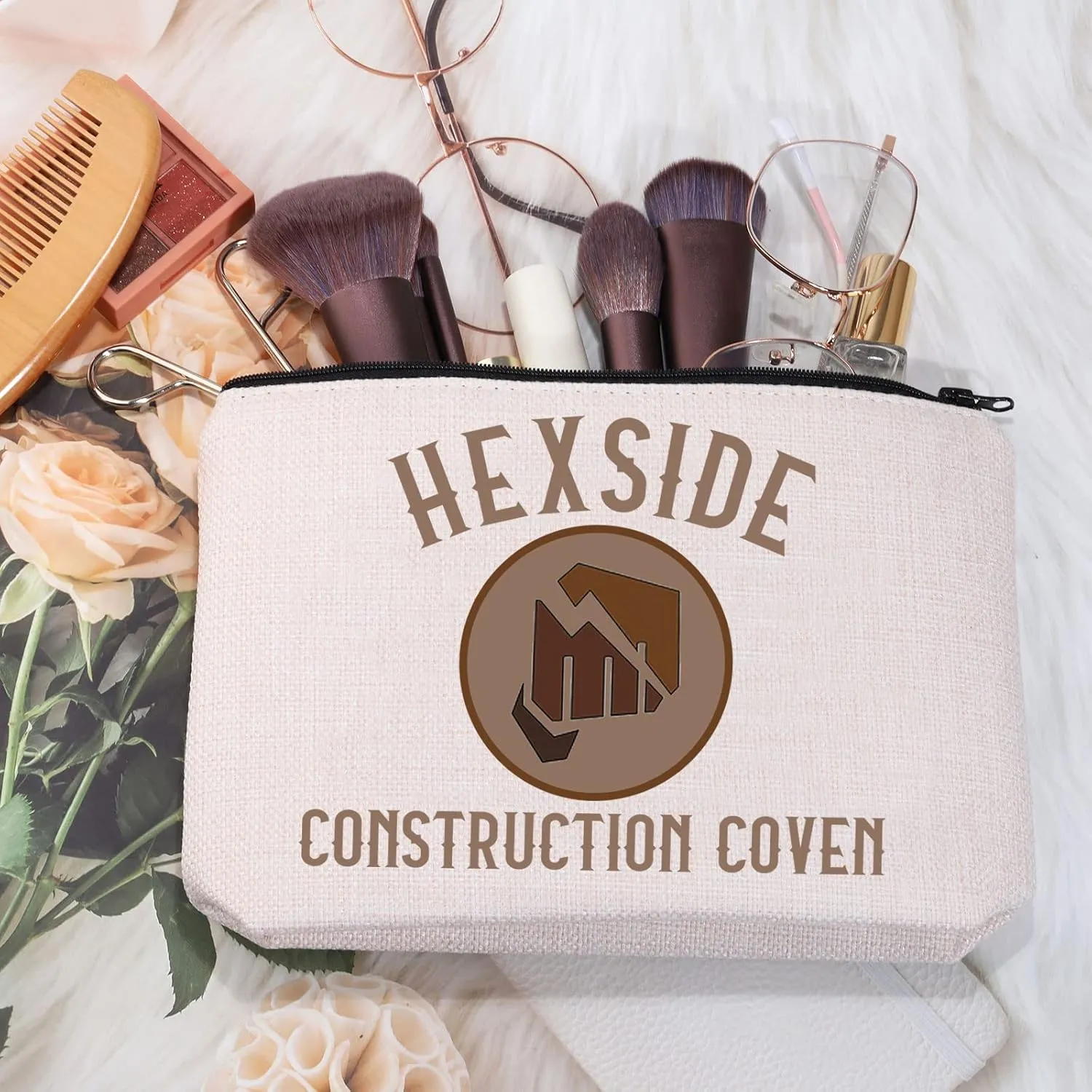 MEIKIUP Owl Inspired Gift Owl Characters Makeup Bag Hexside Magic Gift (CONSTRUCTION Bag)