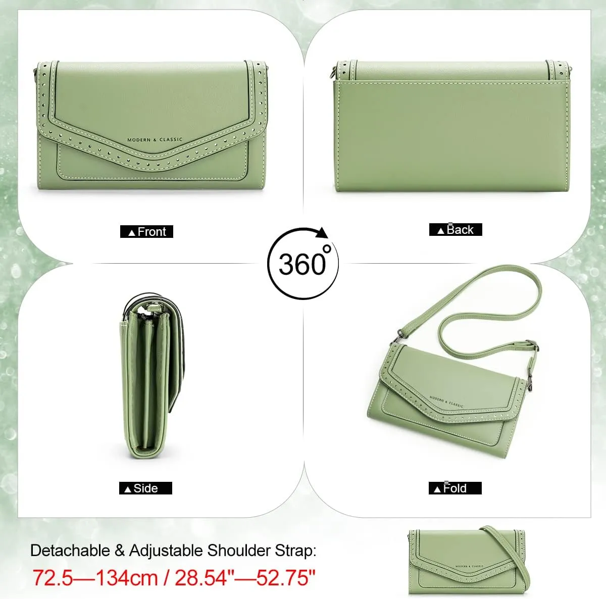 MEITRUE Crossbody Bags For Women,Wallet Phone Purse Shoulder handbags Multi-Function Small RFID Clutch Card Holder