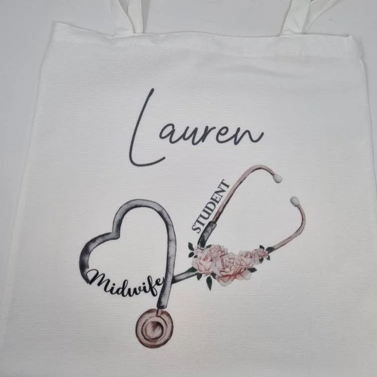 Midwife, Student Midwife Stethoscope Tote Bag