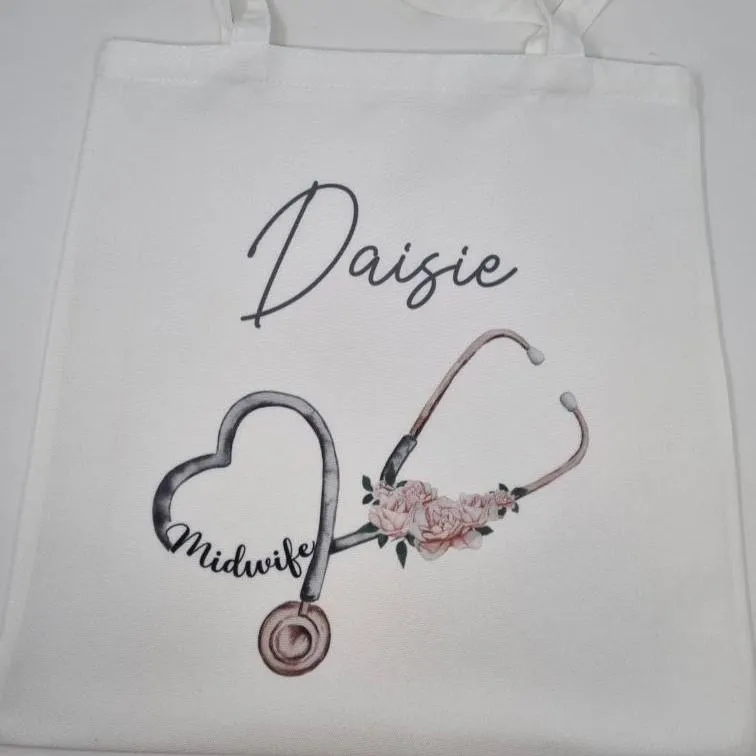 Midwife, Student Midwife Stethoscope Tote Bag