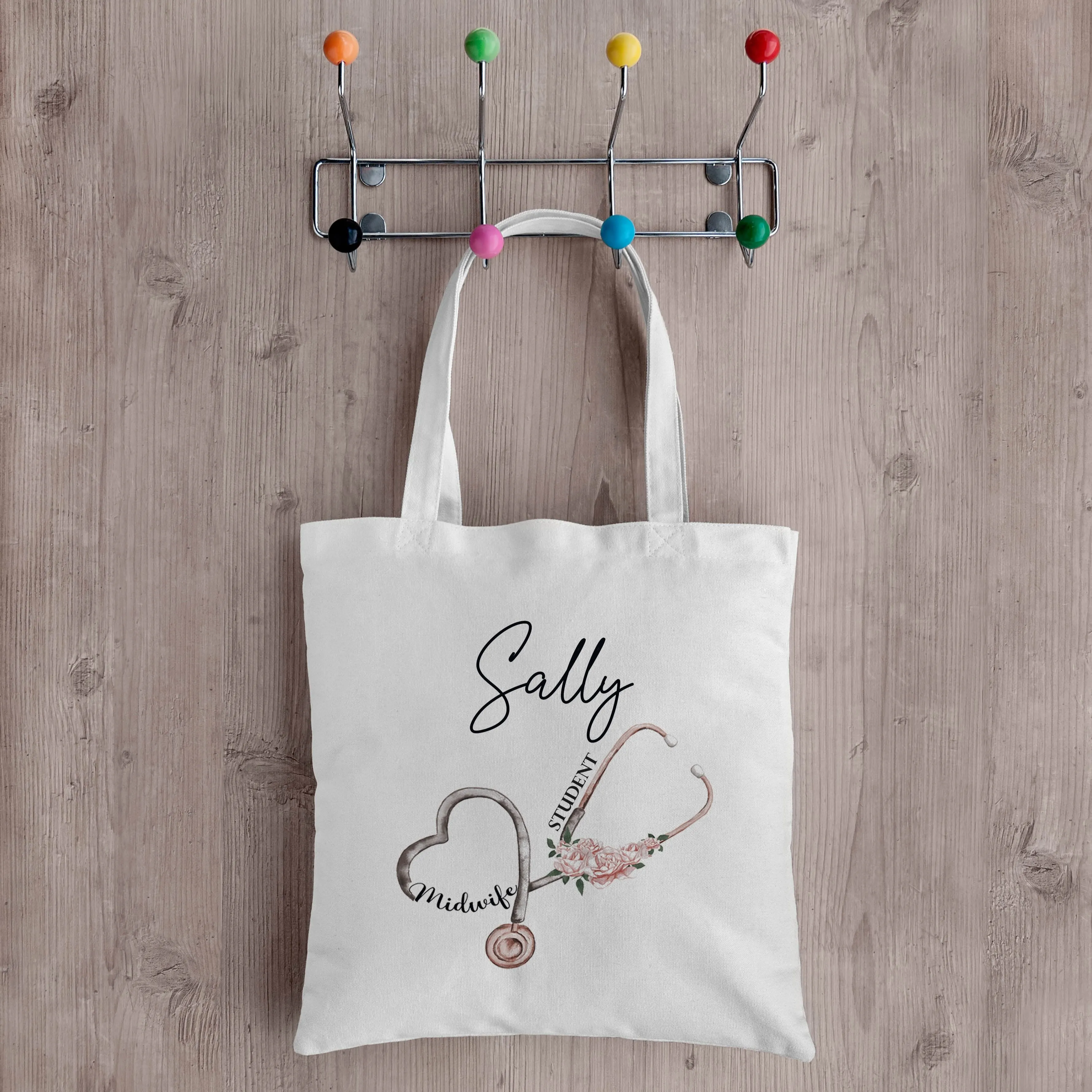 Midwife, Student Midwife Stethoscope Tote Bag