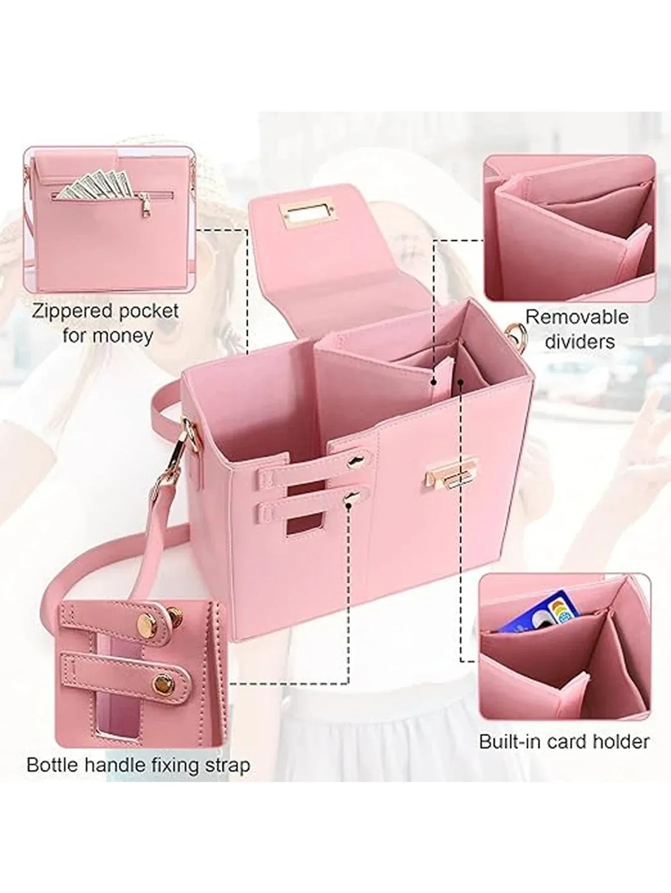 New outdoor portable water cup protective cover multifunctional universal storage shoulder bag messenger bag