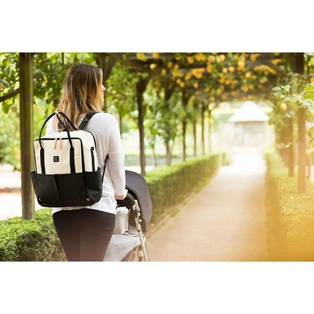 Petunia Pickle Bottom Inter-Mix Backpack Diaper Bag Birch/Black