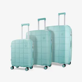 Pixel Set of 3 Suitcase in Pastel Green