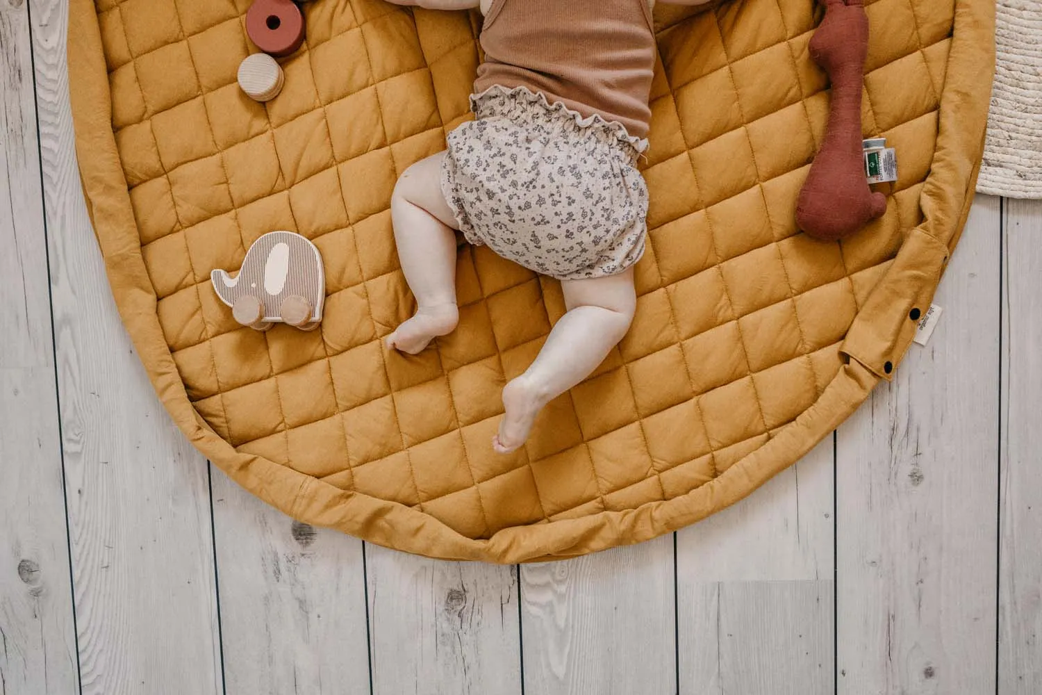 Play and Go - Organic Baby Mat - Mustard Chai Thai