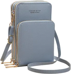 PORT&LOTUS Small Cell Cross Body Purses for Women Mini Shoulder Handbags Zipper Crossbody Bags
