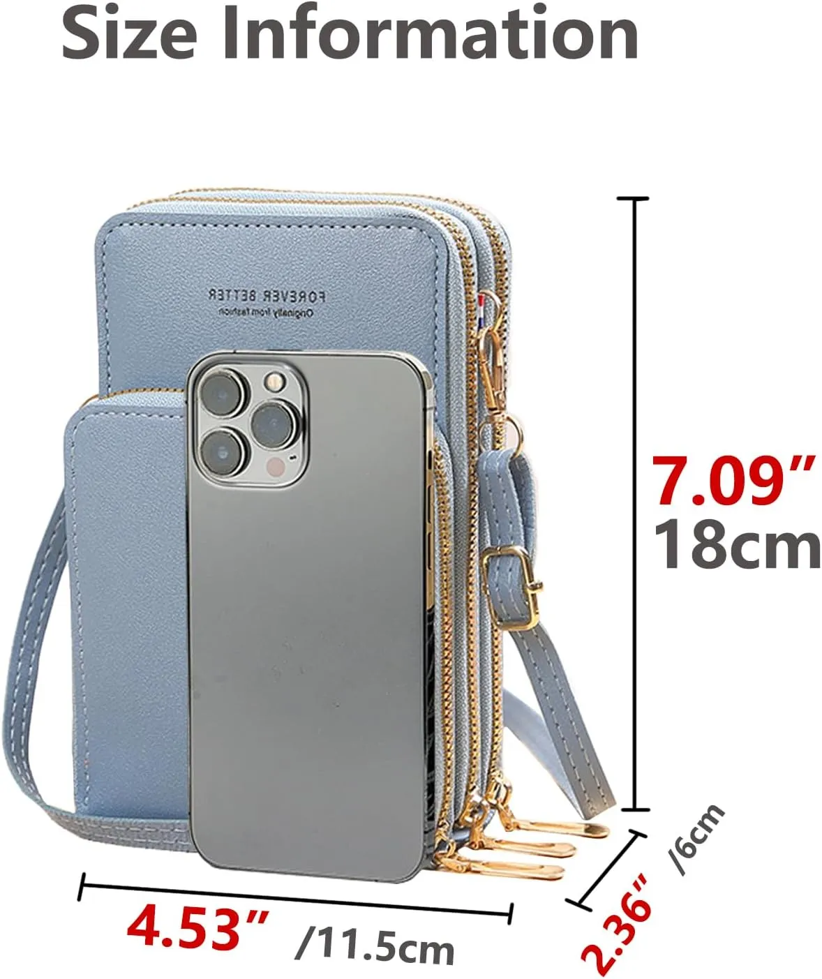 PORT&LOTUS Small Cell Cross Body Purses for Women Mini Shoulder Handbags Zipper Crossbody Bags