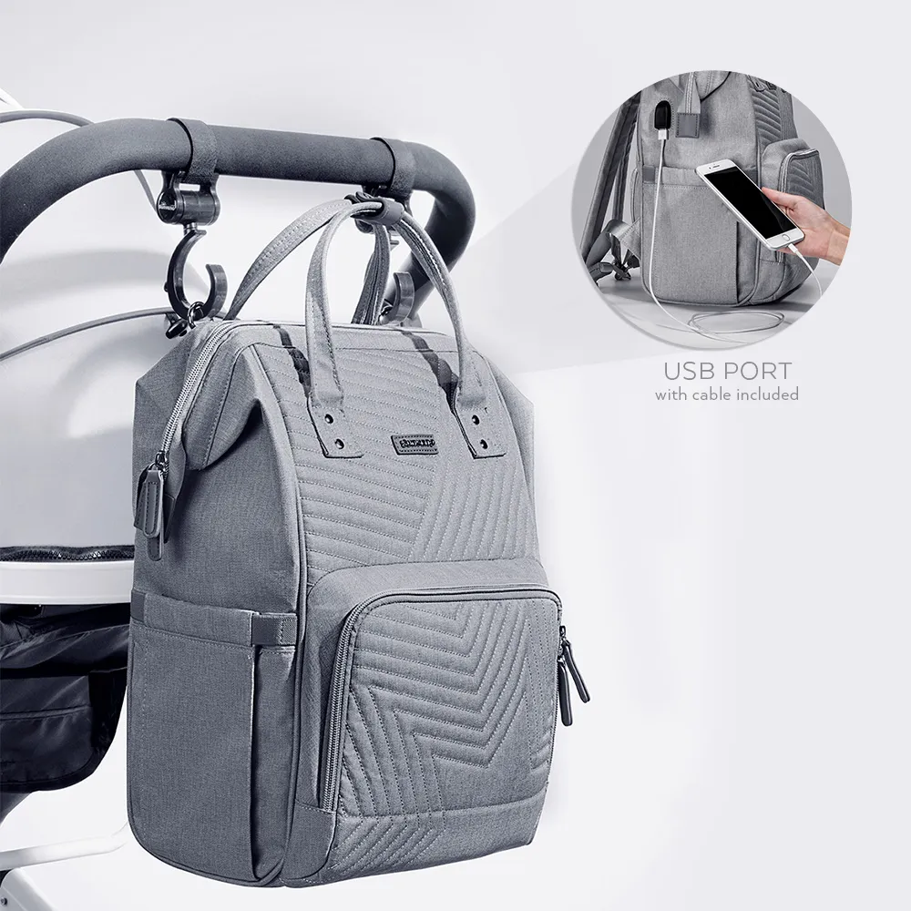 Quilted Diaper or Everyday Backpack