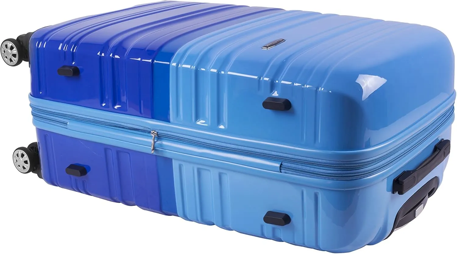 Rockland Melbourne Hardside Expandable Spinner Wheel Luggage, Two tone blue, Carry-On 20-Inch