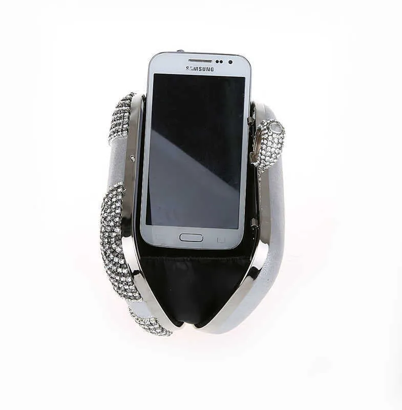Silver Crystal Evening Clutch