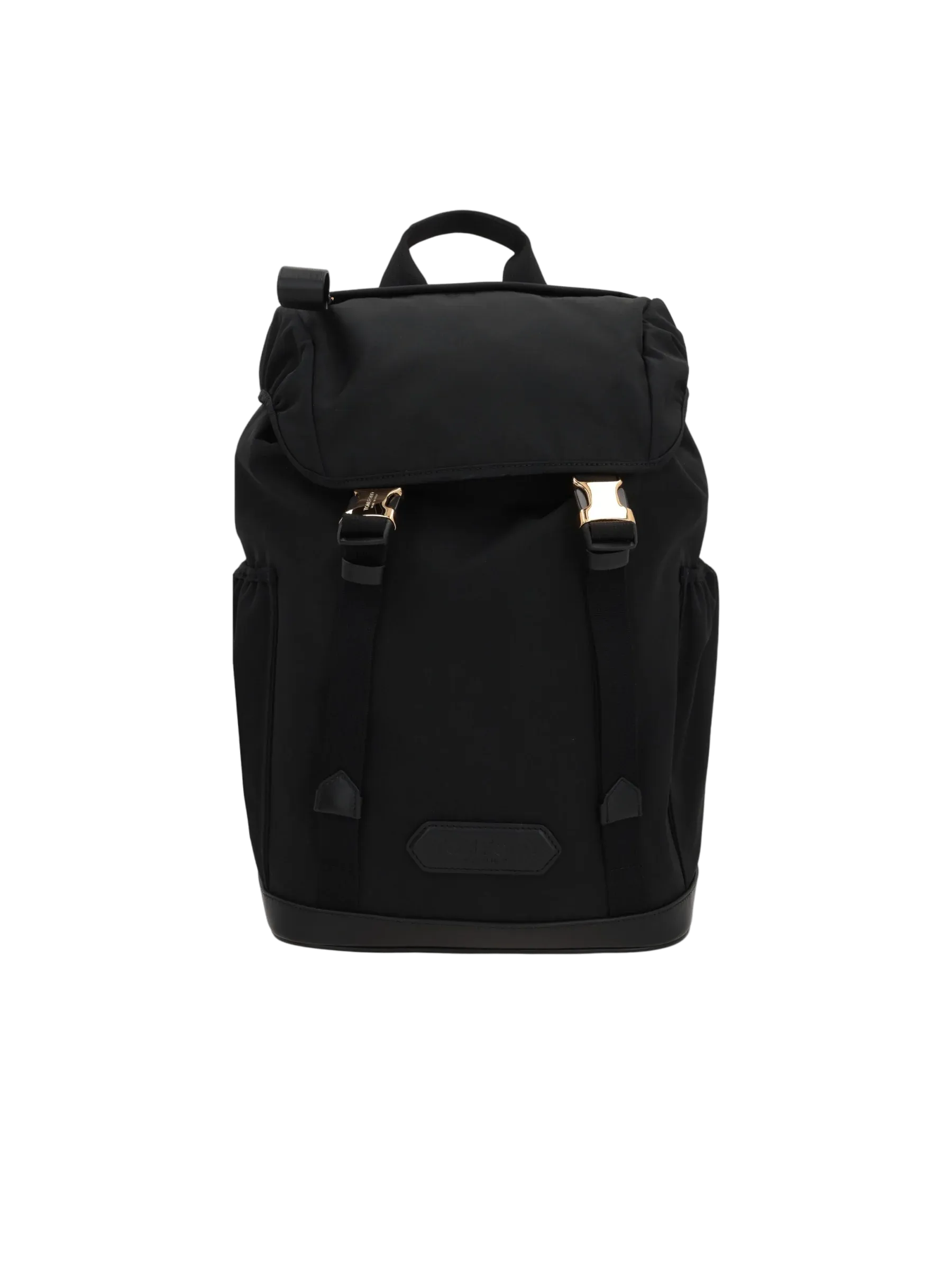 Smooth Leather Nylon Backpack
